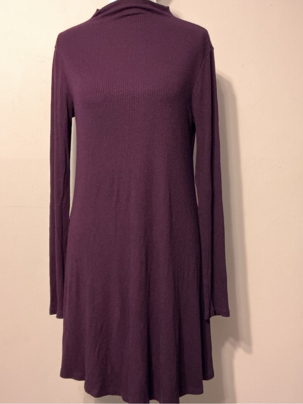 Forever 21 Long Sleeve Plum Swing Dress